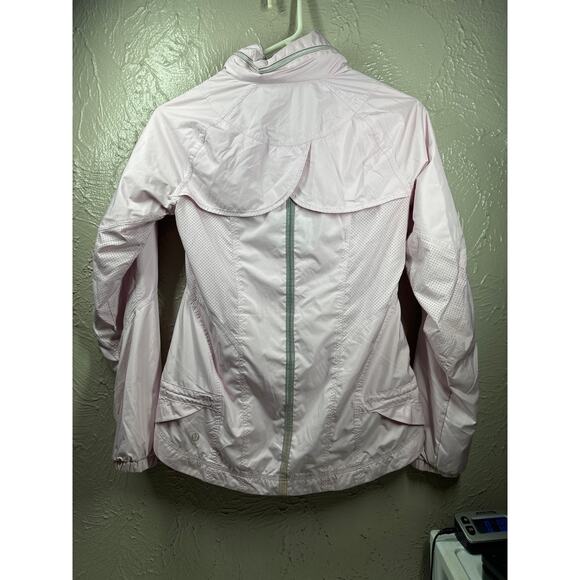 Lululemon Record Breaker Windbreaker Jacket Womens Light Vented Pink Size 4 - Picture 2 of 6